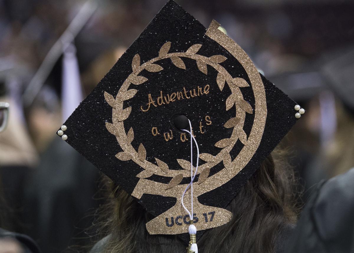 Highlights from the University of Colorado at Colorado Springs' morning commencement ceremonies Friday, May 12, 2017, at the Broadmoor World Arena in Colorado Springs. A record 1,532 students received their degrees this Spring. (The Gazette, Christian Murdock)
