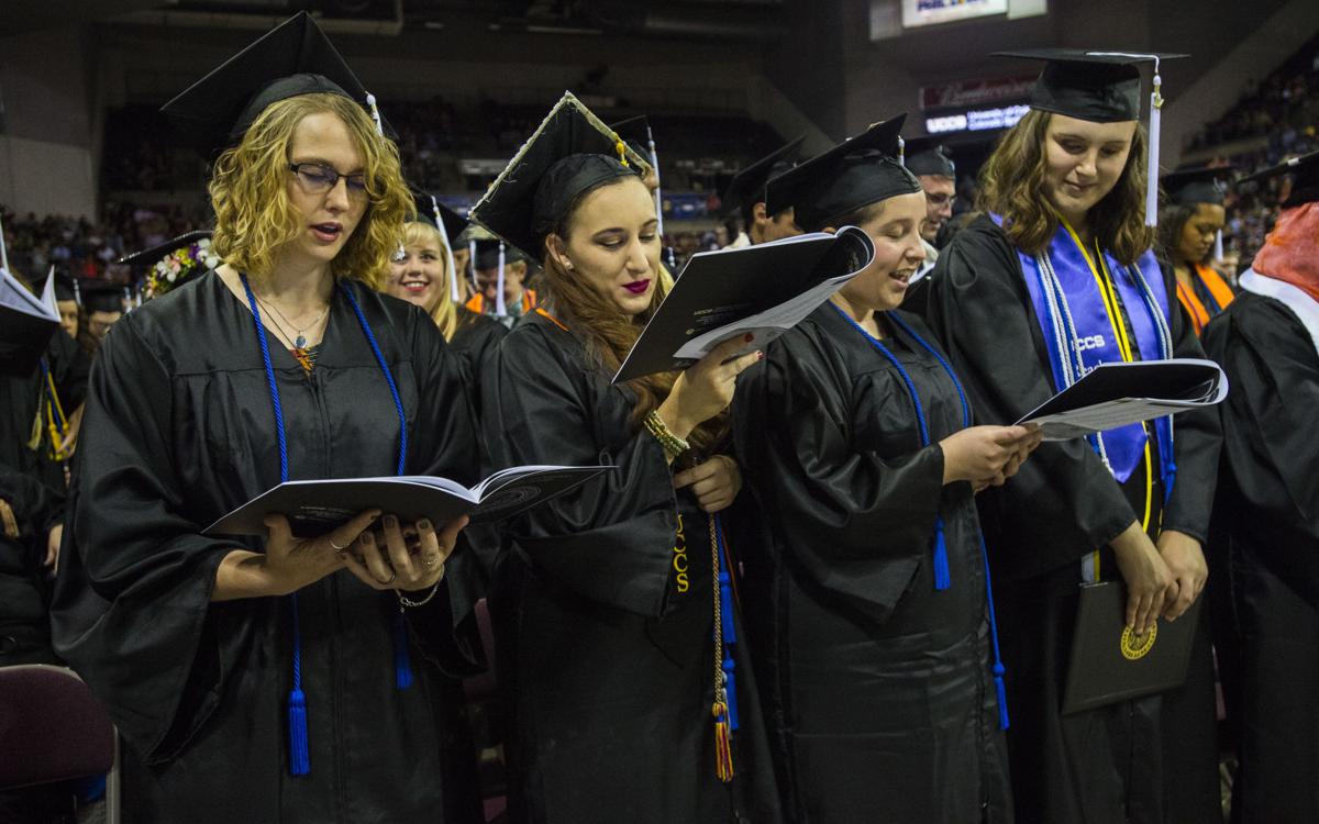 Highlights from the University of Colorado at Colorado Springs' morning commencement ceremonies Friday, May 12, 2017, at the Broadmoor World Arena in Colorado Springs. A record 1,532 students received their degrees this Spring. (The Gazette, Christian Murdock)