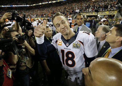 Peyton Manning, who helped Denver Broncos win Super Bowl 50