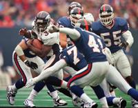 Terrell Davis, 2,800 Yard Rusher by Rick Brown  Denver broncos players, Denver  bronco cheerleaders, Denver broncos team