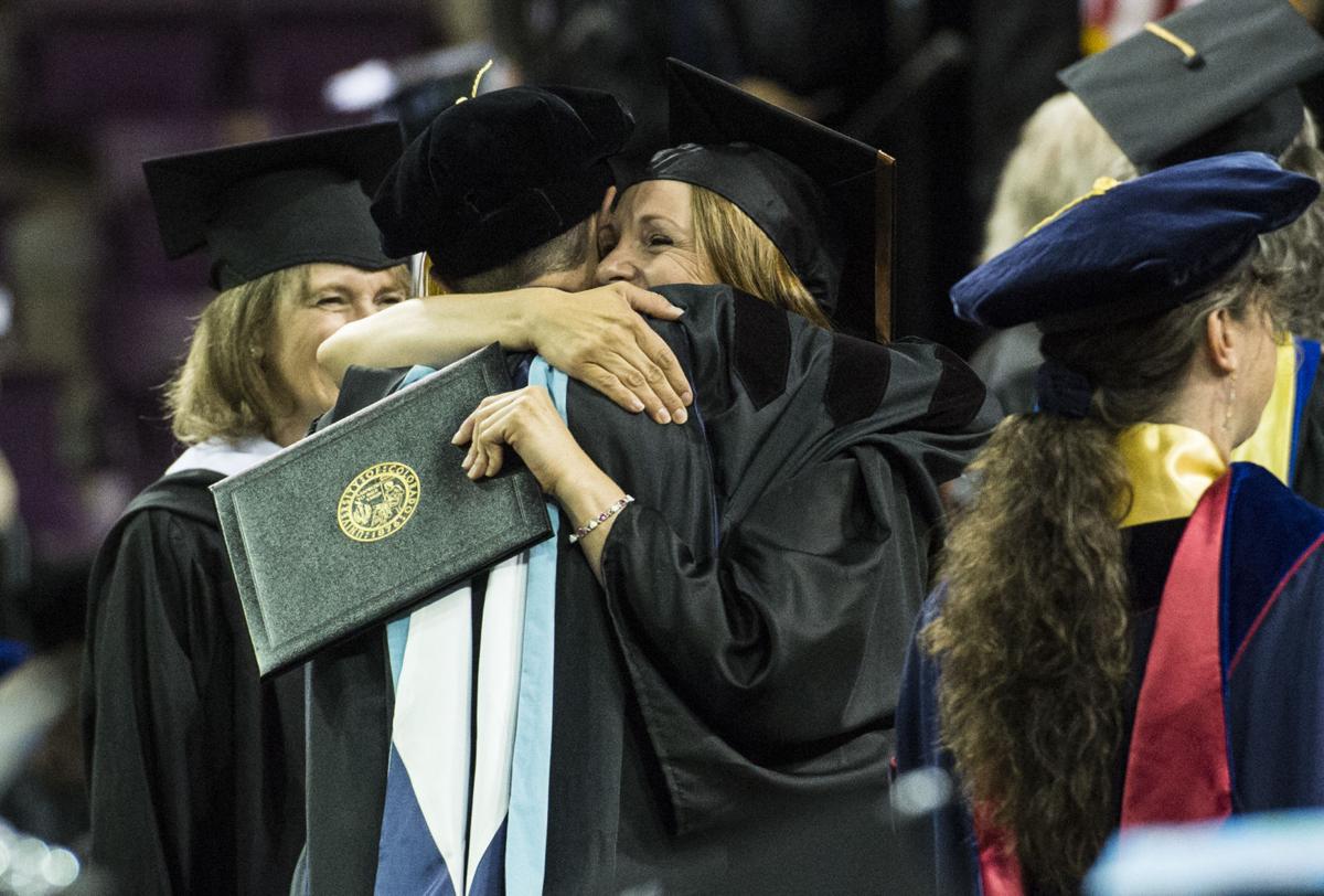 Highlights from the University of Colorado at Colorado Springs' morning commencement ceremonies Friday, May 12, 2017, at the Broadmoor World Arena in Colorado Springs. A record 1,532 students received their degrees this Spring. (The Gazette, Christian Murdock)