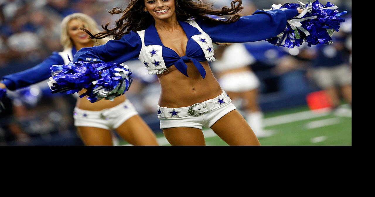 Clicking through Dallas Cowboys cheerleader photos from the game