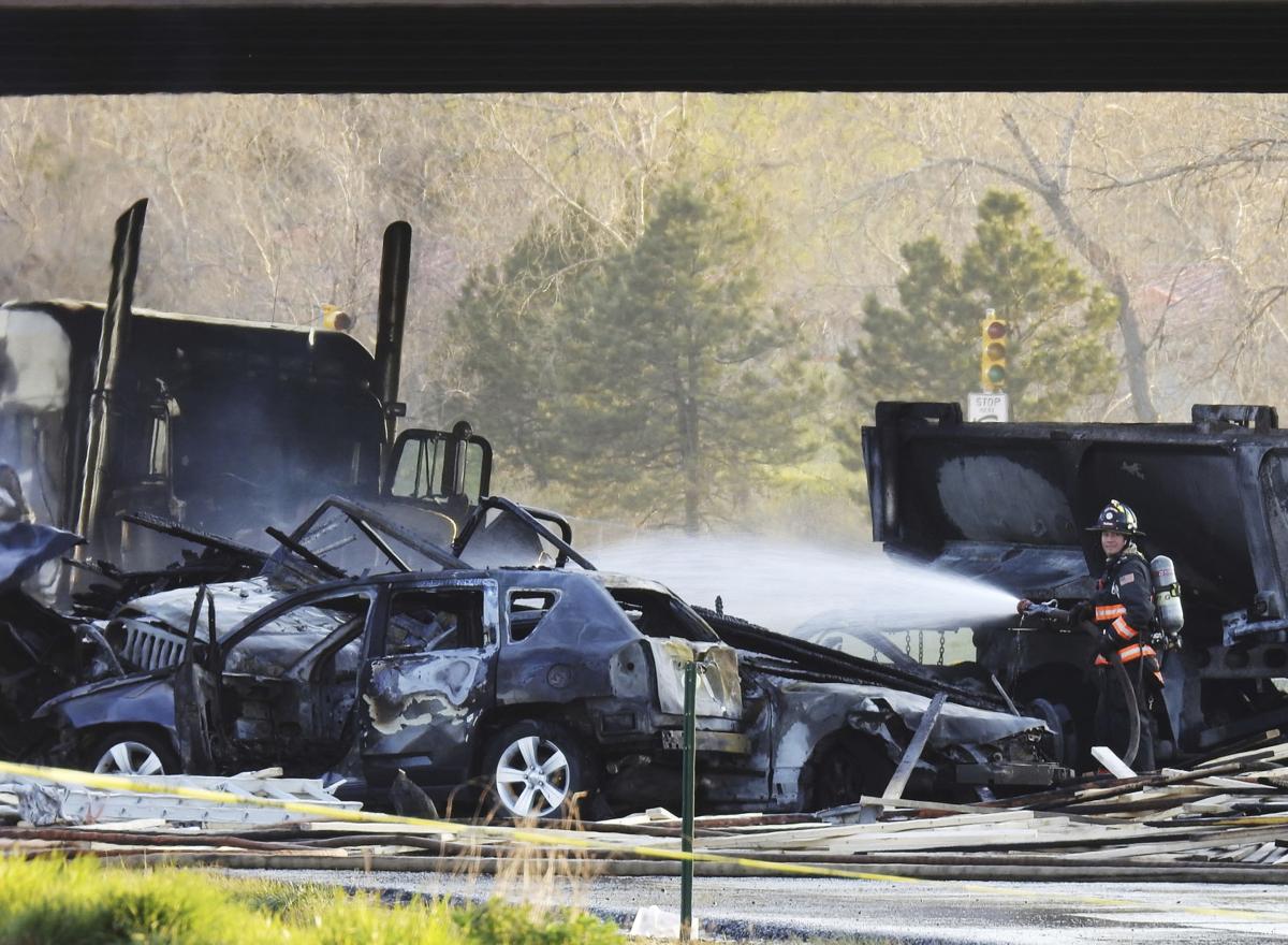 Four killed in fiery 28vehicle crash that shut down Interstate 70