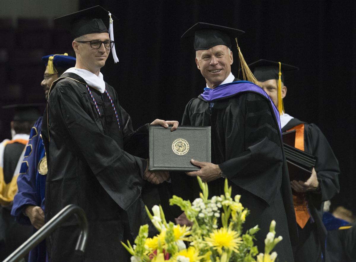 Highlights from the University of Colorado at Colorado Springs' morning commencement ceremonies Friday, May 12, 2017, at the Broadmoor World Arena in Colorado Springs. A record 1,532 students received their degrees this Spring. (The Gazette, Christian Murdock)