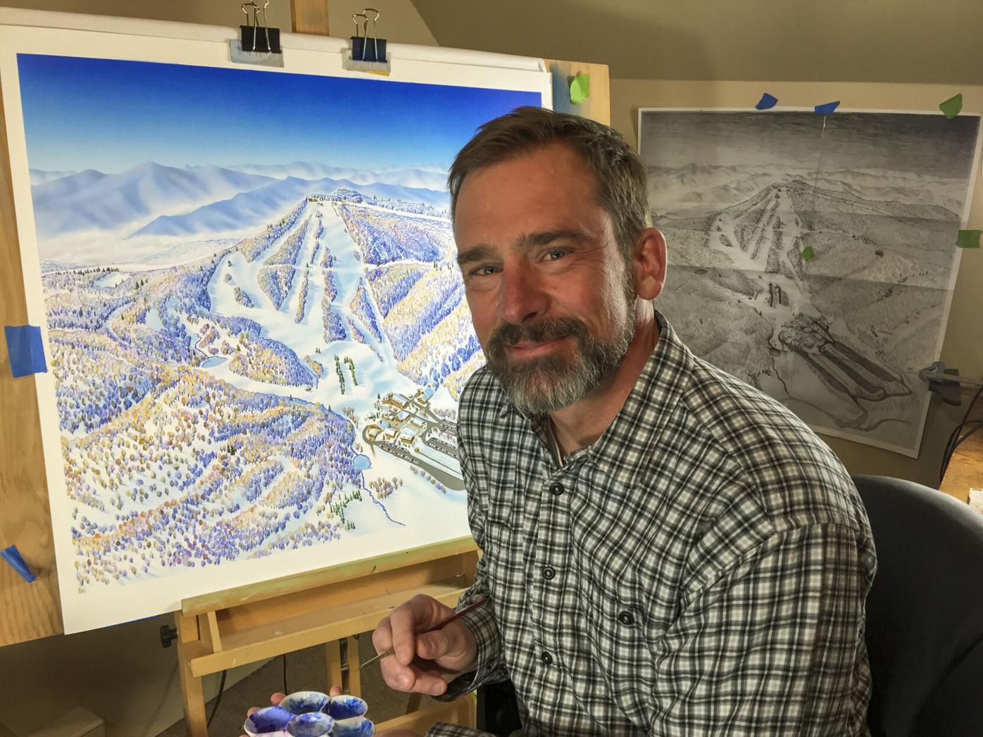 Aspen Mountain Previews New Hand-Painted Trail Map - Powder