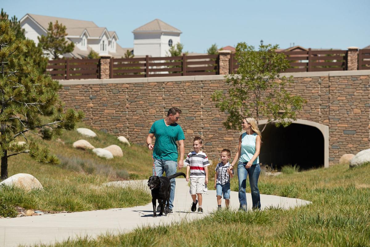 Family enjoying Cordera amenities