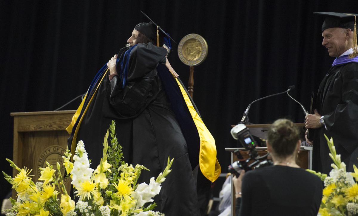 Highlights from the University of Colorado at Colorado Springs' morning commencement ceremonies Friday, May 12, 2017, at the Broadmoor World Arena in Colorado Springs. A record 1,532 students received their degrees this Spring. (The Gazette, Christian Murdock)