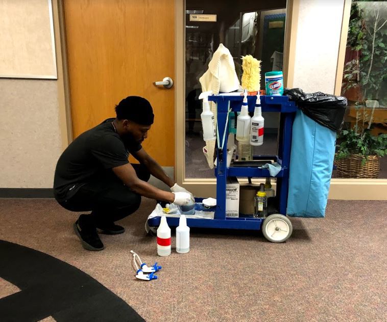 LPSD custodial staff works hard to keep schools sanitized