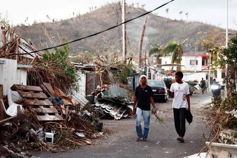 France's Macron Arrives In Cyclone-battered Mayotte As Heavy Rains Hit ...