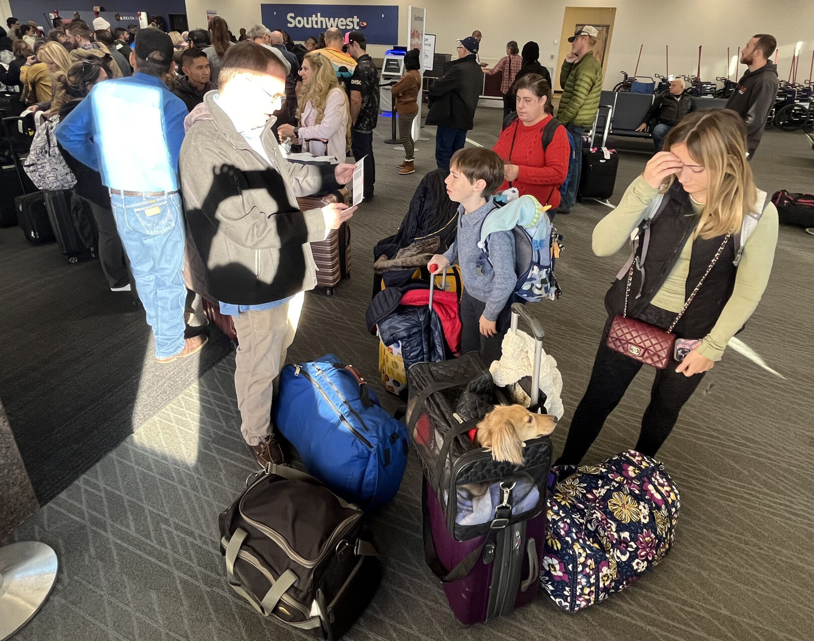 southwest connecting flights baggage