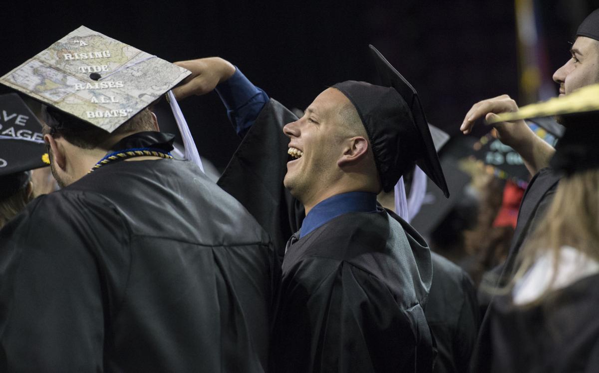 Highlights from the University of Colorado at Colorado Springs' morning commencement ceremonies Friday, May 12, 2017, at the Broadmoor World Arena in Colorado Springs. A record 1,532 students received their degrees this Spring. (The Gazette, Christian Murdock)