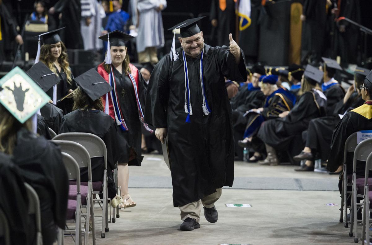 Highlights from the University of Colorado at Colorado Springs' morning commencement ceremonies Friday, May 12, 2017, at the Broadmoor World Arena in Colorado Springs. A record 1,532 students received their degrees this Spring. (The Gazette, Christian Murdock)