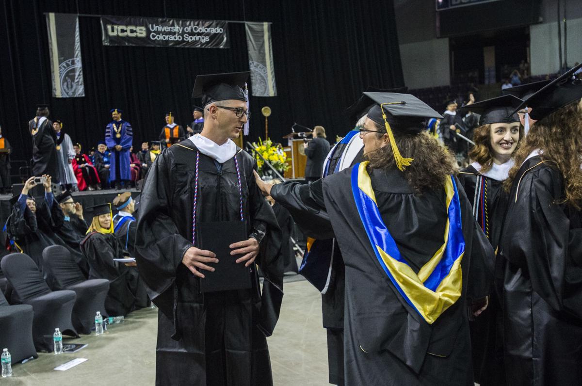 Highlights from the University of Colorado at Colorado Springs' morning commencement ceremonies Friday, May 12, 2017, at the Broadmoor World Arena in Colorado Springs. A record 1,532 students received their degrees this Spring. (The Gazette, Christian Murdock)