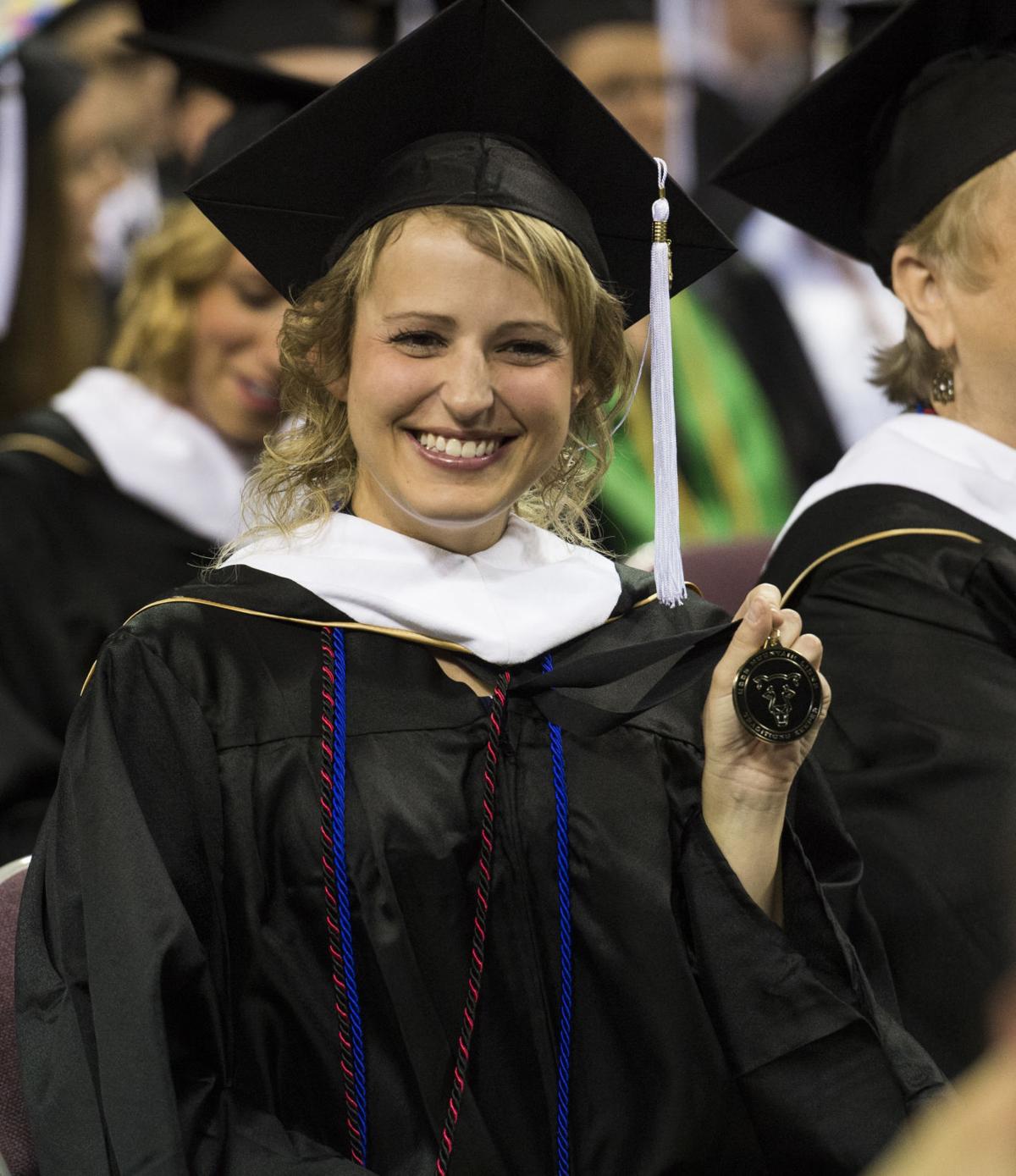 Highlights from the University of Colorado at Colorado Springs' morning commencement ceremonies Friday, May 12, 2017, at the Broadmoor World Arena in Colorado Springs. A record 1,532 students received their degrees this Spring. (The Gazette, Christian Murdock)