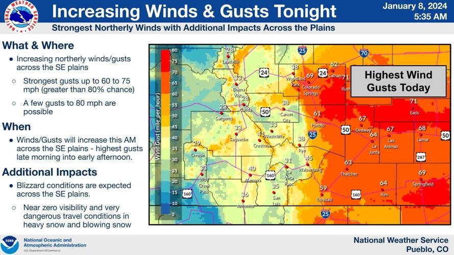 Colorado Springs weather Several highways closed, nearzero