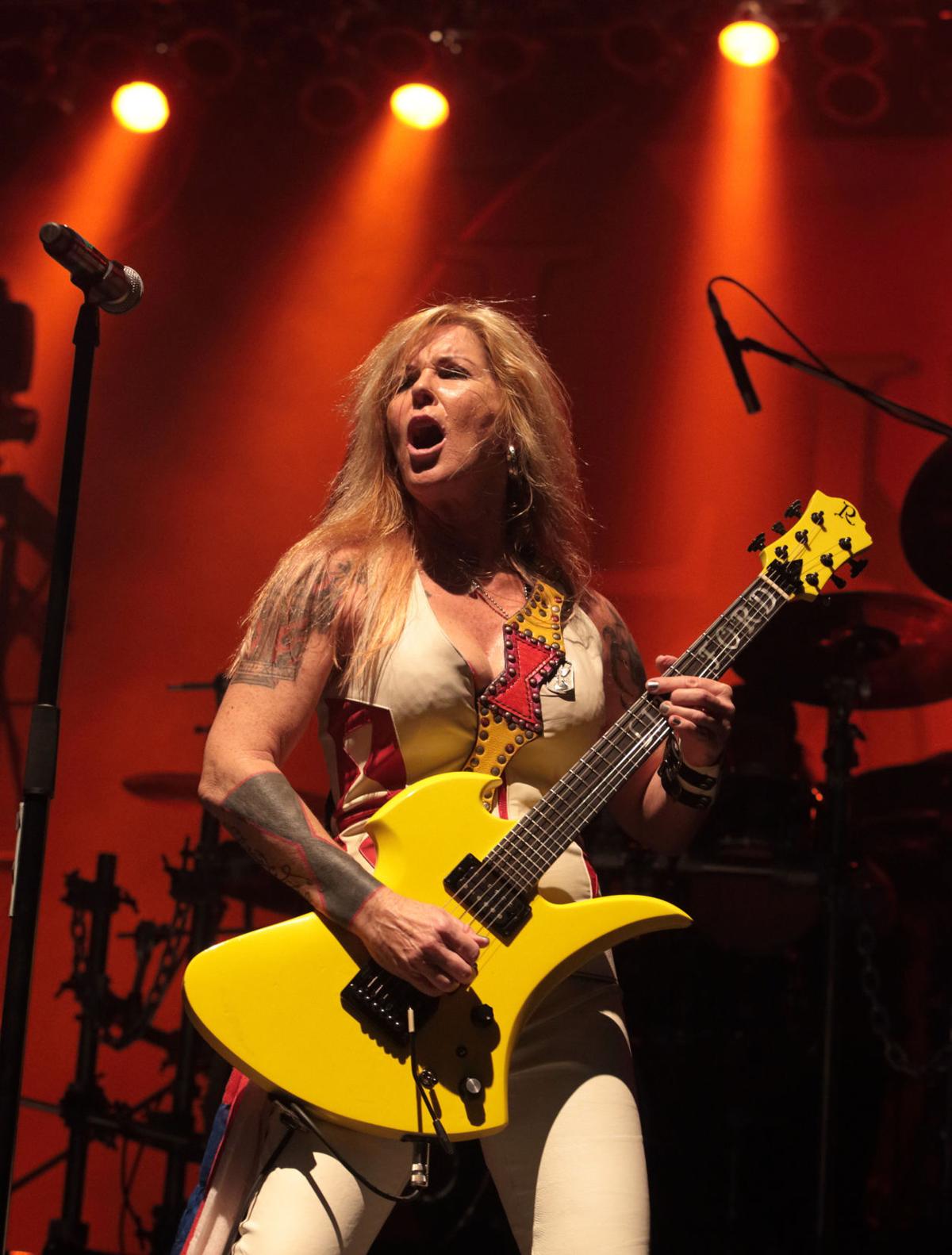 Heavy metal singer and guitarist Lita Ford performing in Colorado