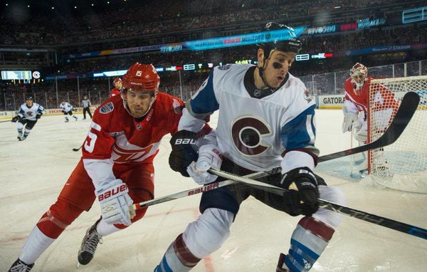 Scenes from the Red Wings-Avalanche Stadium Series game