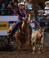 The women of the roping breakaway bask in the spotlight on the event's biggest stage at Pikes Peak or Bust Rodeo
