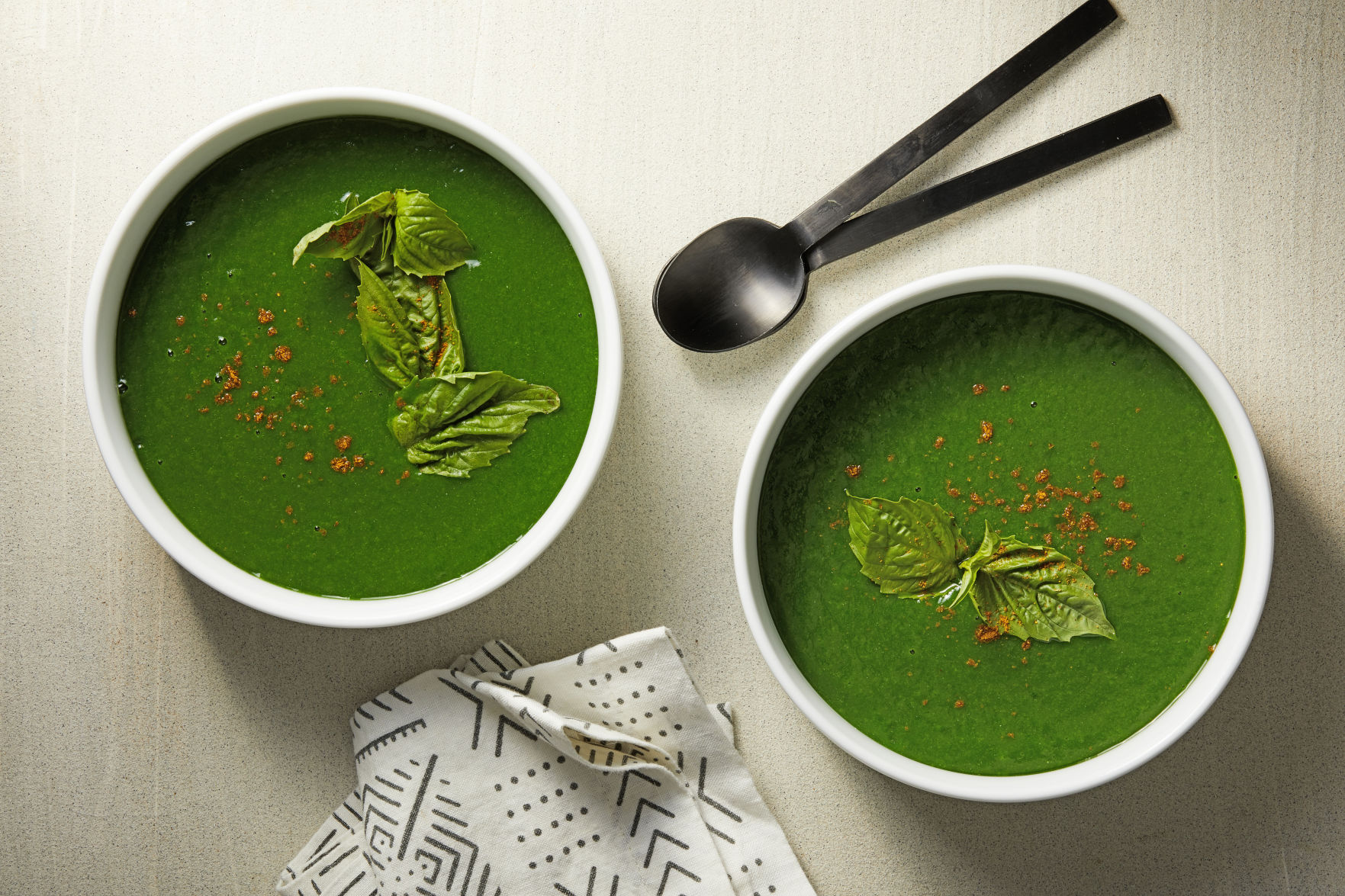 This light bright spinach and basil soup makes it easy to be