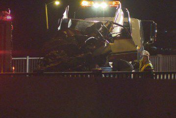 Driver plunges off bridge in Pueblo