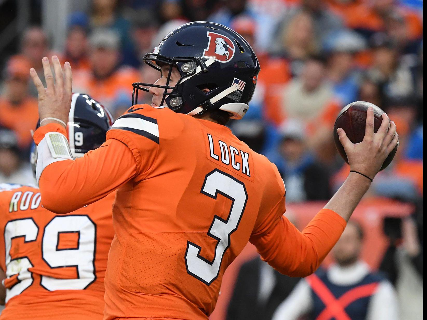 Drew Lock Denver Broncos jerseys hit the shelves for Christmas