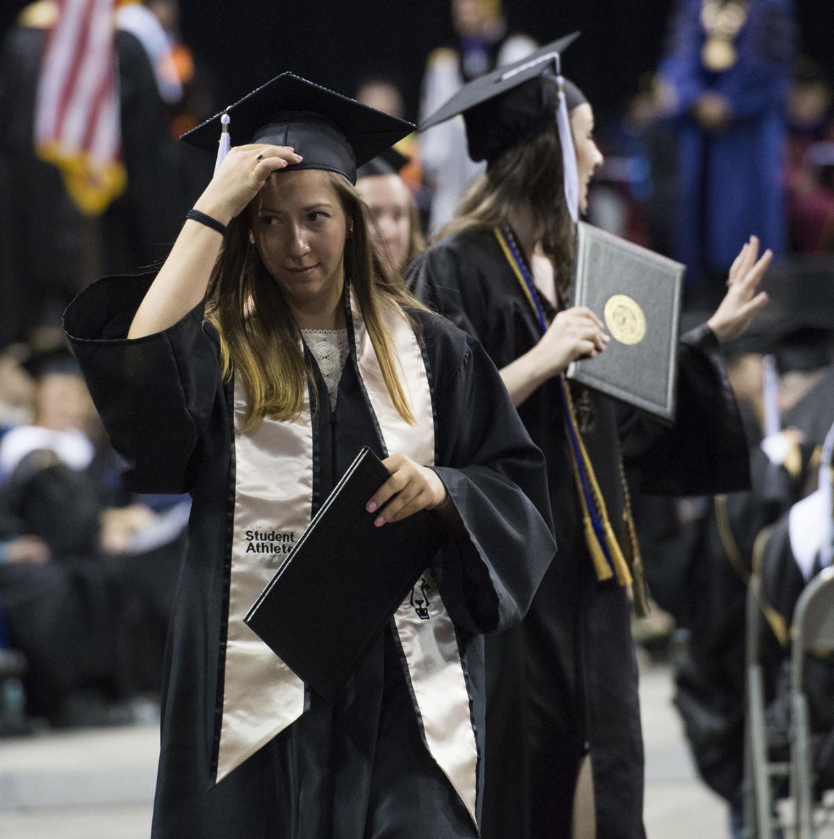 Highlights from the University of Colorado at Colorado Springs' morning commencement ceremonies Friday, May 12, 2017, at the Broadmoor World Arena in Colorado Springs. A record 1,532 students received their degrees this Spring. (The Gazette, Christian Murdock)