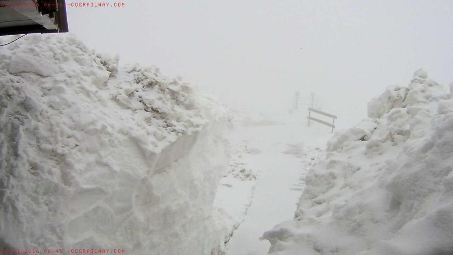 The view early Wednesday morning from the summit of Pikes Peak. (Courtesy Pikes Peak Cog Railway)