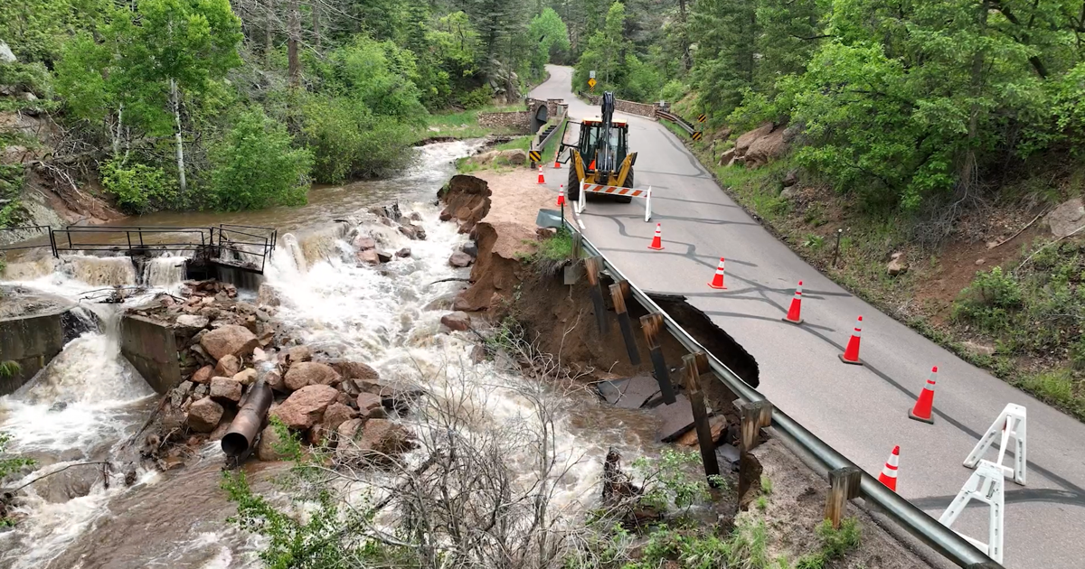 Colorado Springs officials think high creek flow caused washout of North Cheyenne Cañon Road