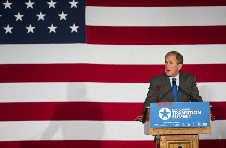 Former President W. Bush visits Fort Carson summit Military
