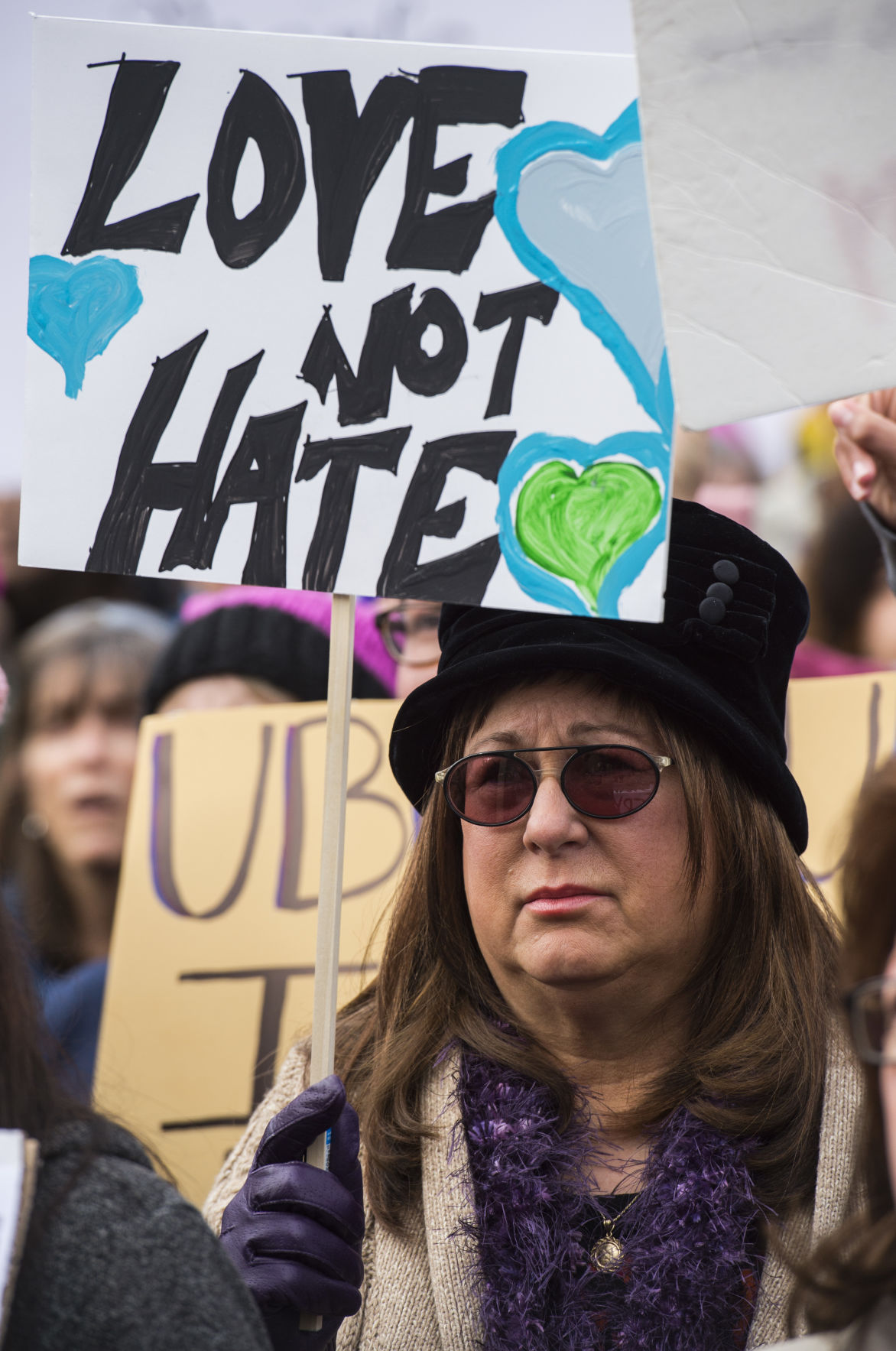Protesters listen to speakers in Acacia Park Saturday, Jan. 21, 2017, before marching down Tejon Street during the Colorado Springs Women's March in downtown Colorado Springs. The sister march of the Women's March on Washington, D.C., drew between 5,000 and 10,000 people. (The Gazette, Christian Murdock)