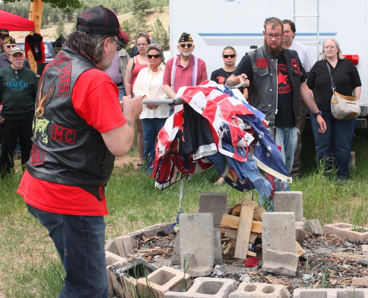 Vietnam Vets/Legacy Vets Motorcycle Club’s Bravo Chapter holds flag retirement ceremony