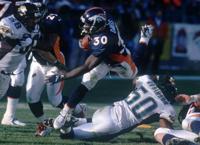 Terrell Davis, 2,800 Yard Rusher by Rick Brown  Denver broncos players, Denver  bronco cheerleaders, Denver broncos team