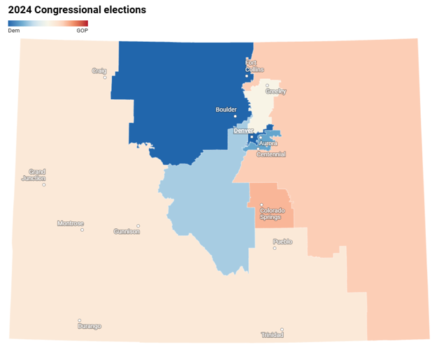Colorado's 2024 vote: A slight red shift in a still predominantly blue ...