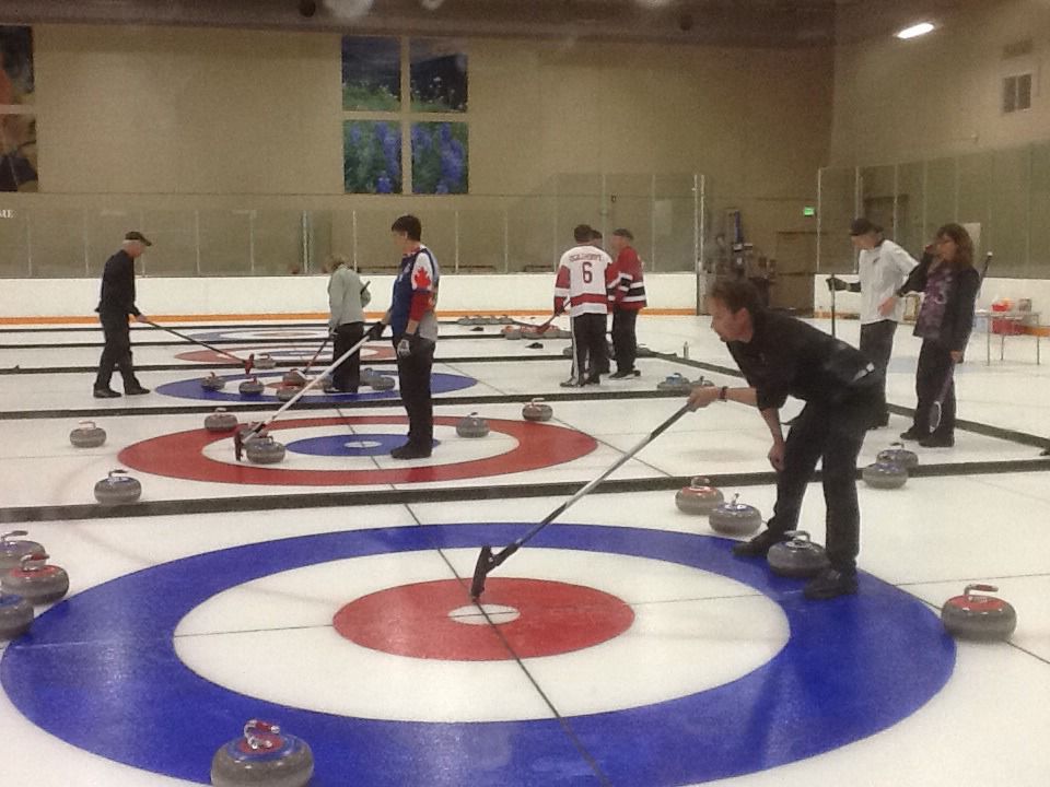 Shuffle board on ice