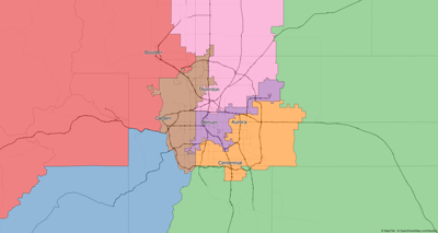 Colorado Hispanic Chamber of Commerce suggested congressional map plan - Denver area