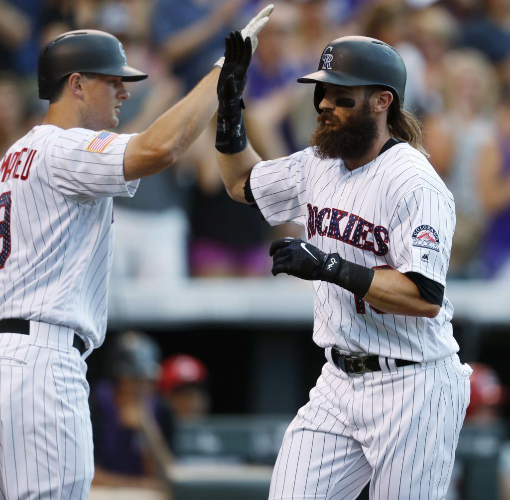 Tapia finishes single shy of cycle, Rockies beat Reds 5-3