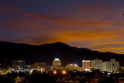 A double exposure of the city of Colorado Springs and Pikes Peak May 17, 2009. Mark Reis, The Gazette (copy)