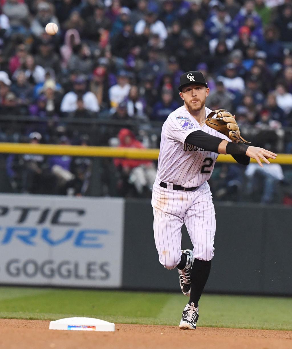 Rockies' Trevor Story is day-to-day with elbow injury