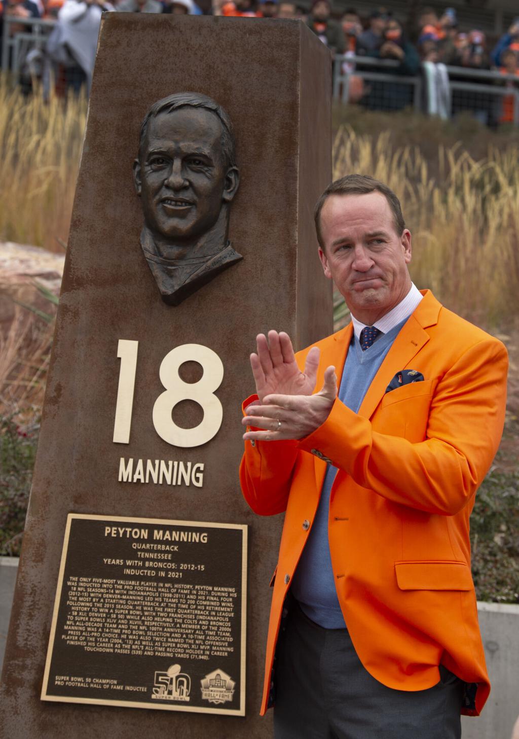 Peyton Manning Denver Broncos Super Bowl 50 Plaquy