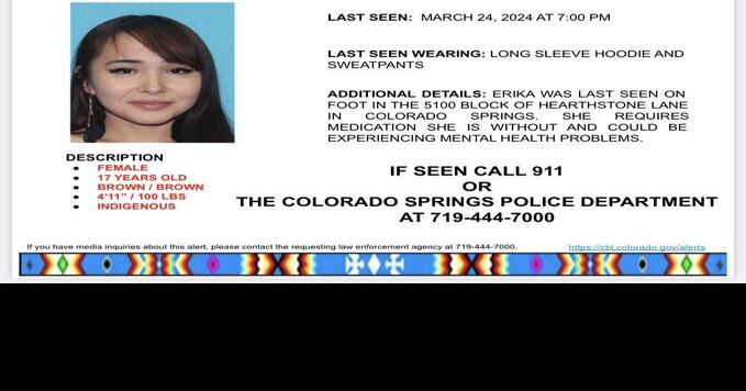 Missing, at-risk teen last seen in Colorado Springs