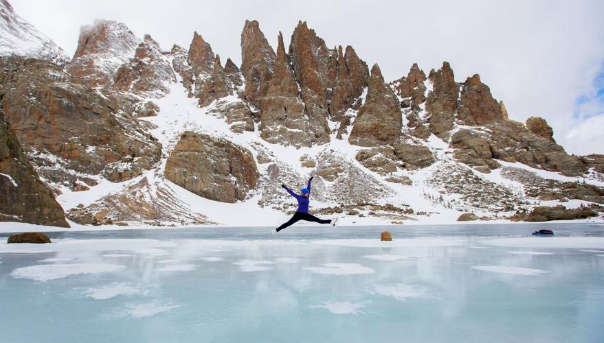 Colorado woman makes hobby of figure skating on high-alpine lakes
