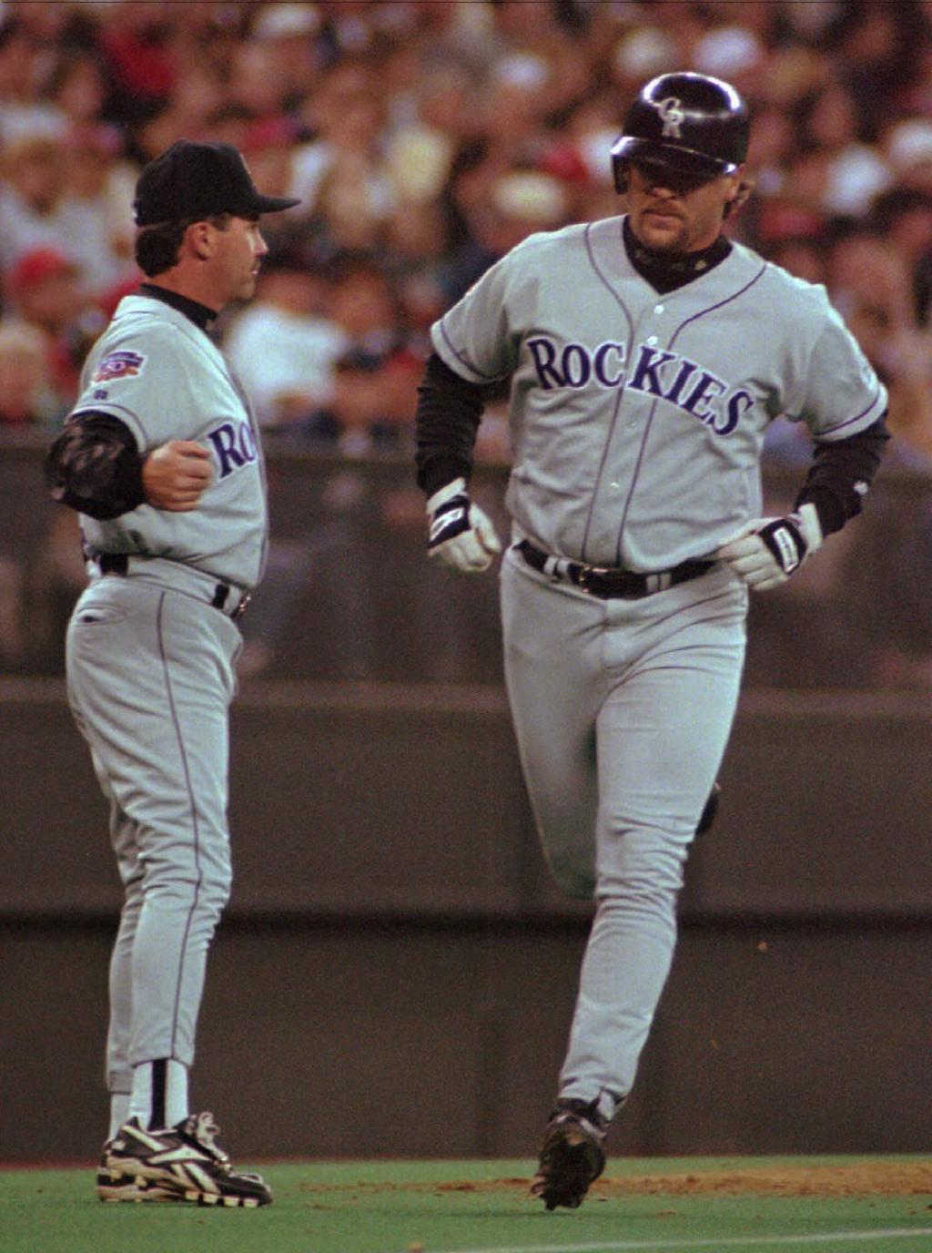 1996 Larry Walker Game Worn Colorado Rockies Jersey. Baseball