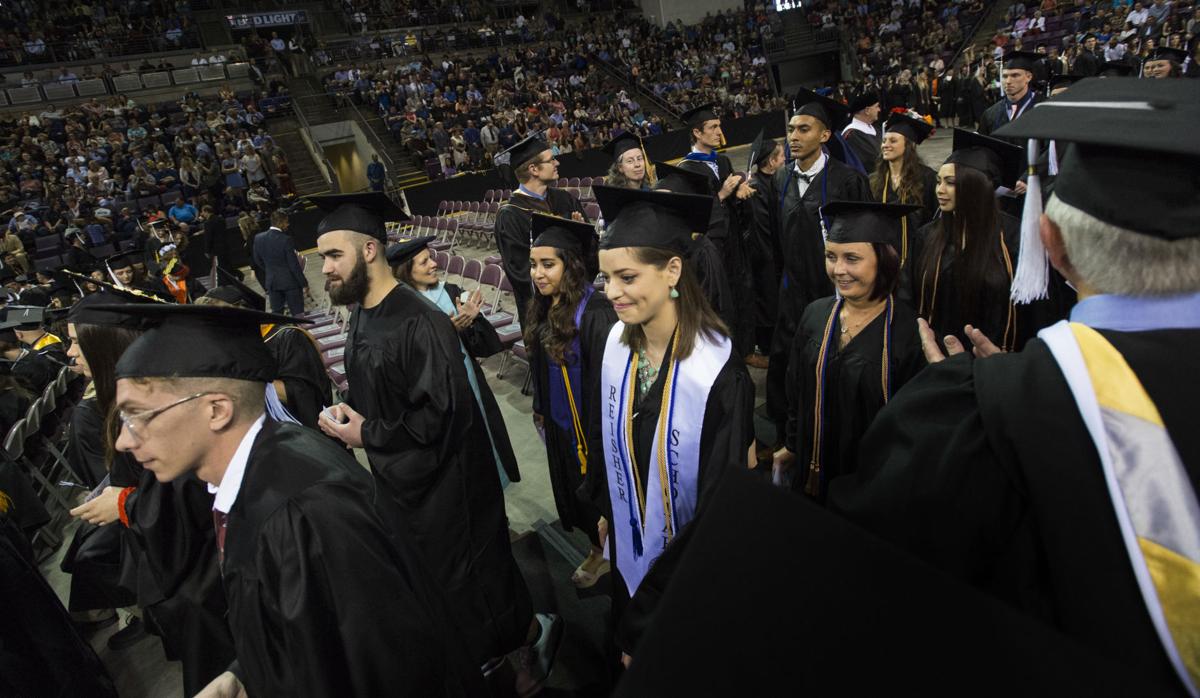 Highlights from the University of Colorado at Colorado Springs' morning commencement ceremonies Friday, May 12, 2017, at the Broadmoor World Arena in Colorado Springs. A record 1,532 students received their degrees this Spring. (The Gazette, Christian Murdock)
