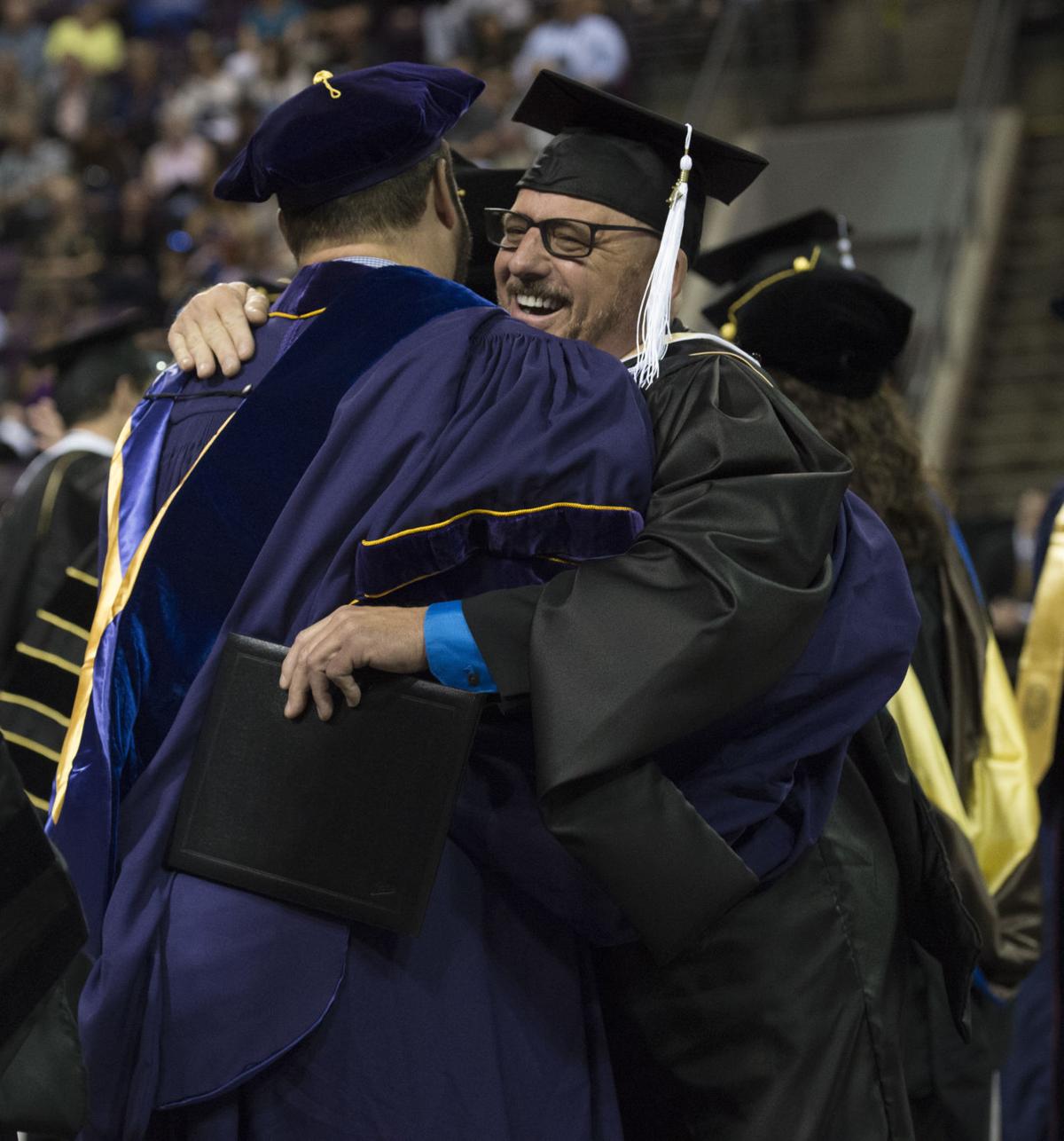Highlights from the University of Colorado at Colorado Springs' morning commencement ceremonies Friday, May 12, 2017, at the Broadmoor World Arena in Colorado Springs. A record 1,532 students received their degrees this Spring. (The Gazette, Christian Murdock)