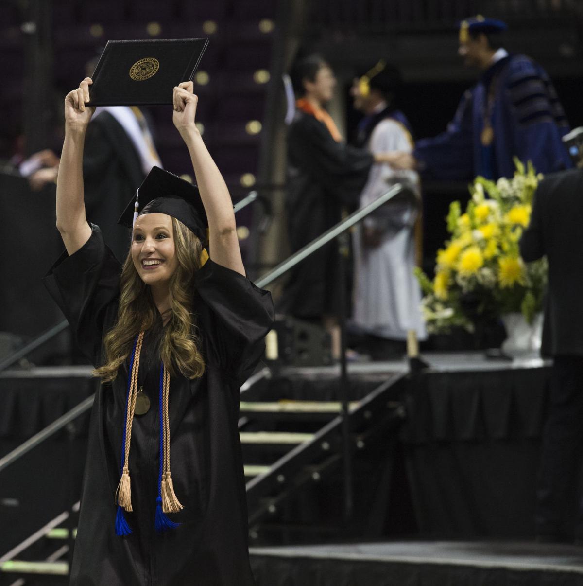 Highlights from the University of Colorado at Colorado Springs' morning commencement ceremonies Friday, May 12, 2017, at the Broadmoor World Arena in Colorado Springs. A record 1,532 students received their degrees this Spring. (The Gazette, Christian Murdock)