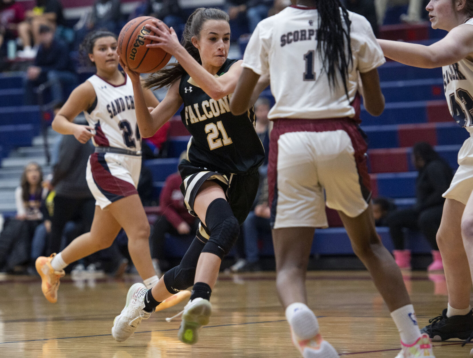 Falcon girls basketball rides Mustain s scoring newcomer s