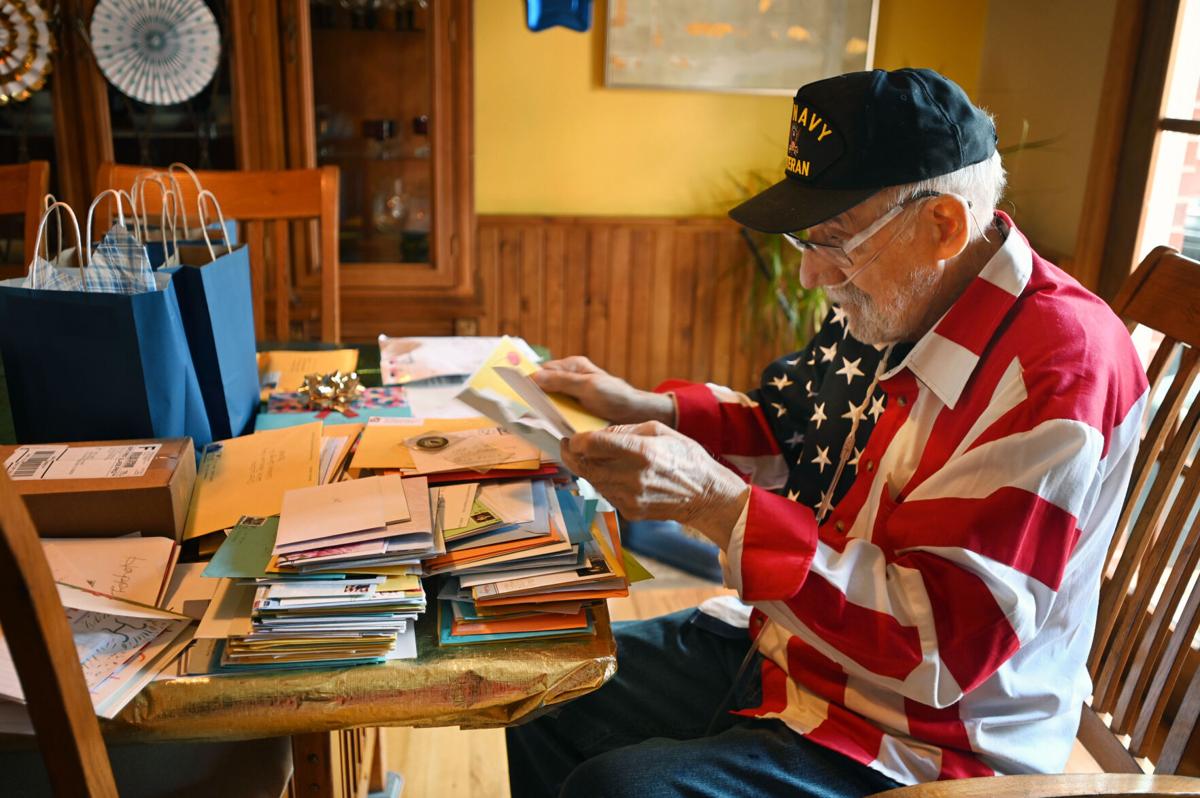Surprise birthday party for WWII/Korean War veteran