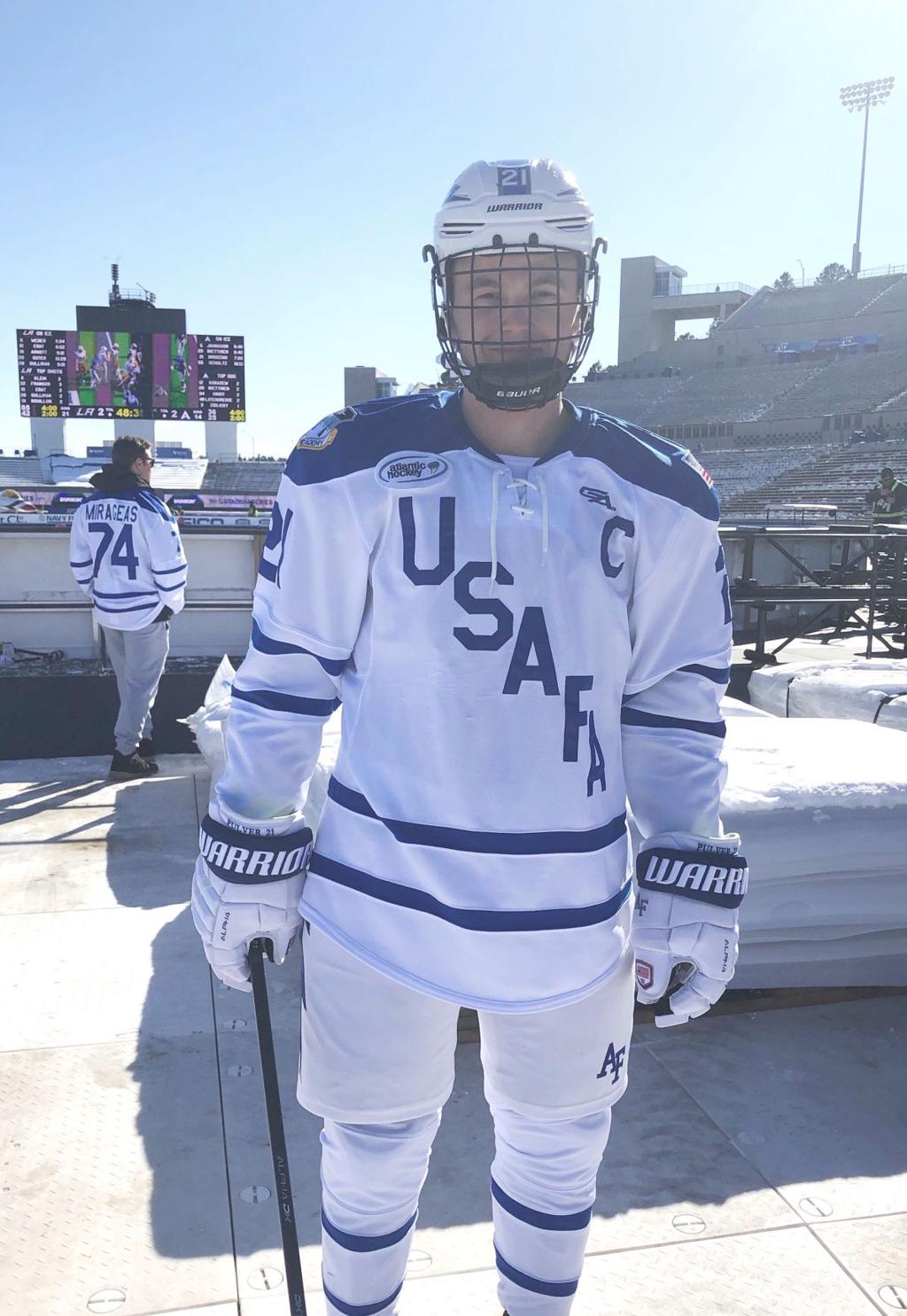 Air Force Falcons Team-Issued #18 White Jersey from the Hockey Program