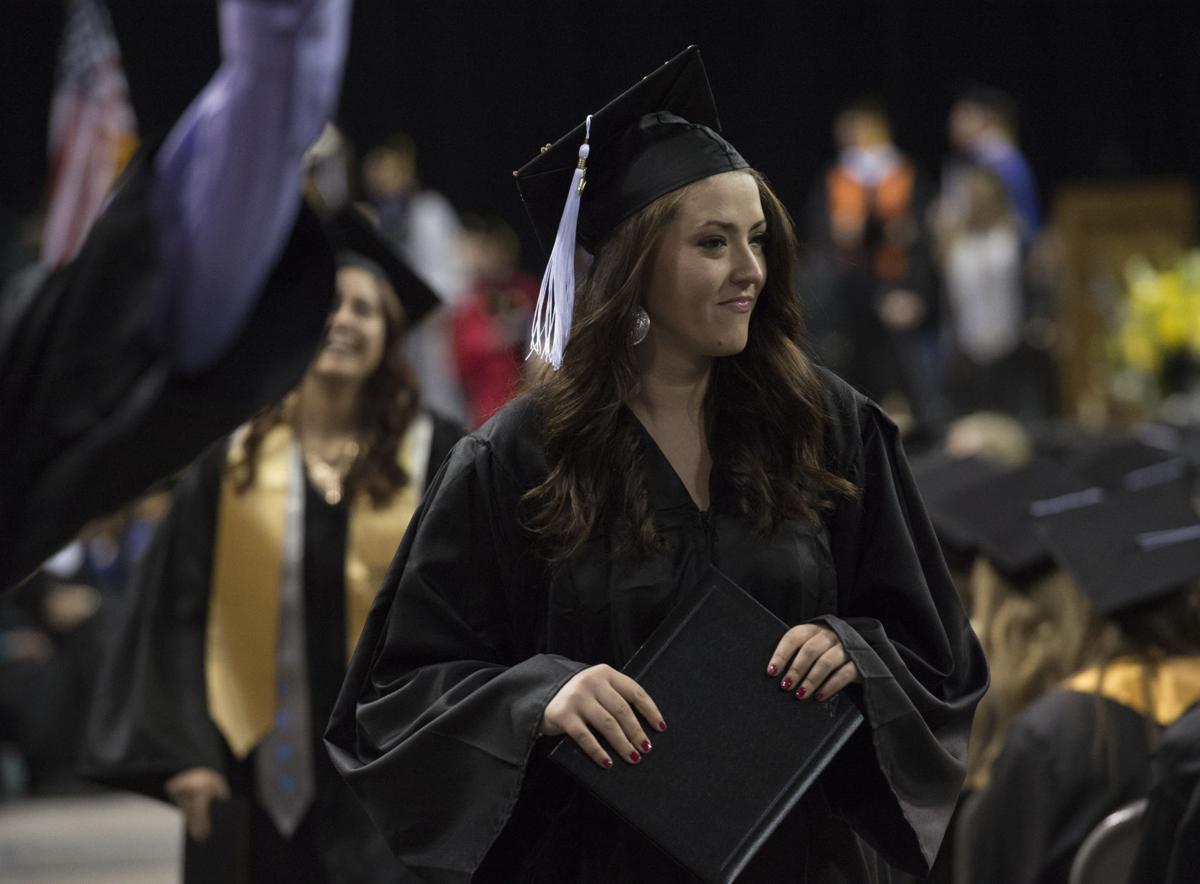 Highlights from the University of Colorado at Colorado Springs' morning commencement ceremonies Friday, May 12, 2017, at the Broadmoor World Arena in Colorado Springs. A record 1,532 students received their degrees this Spring. (The Gazette, Christian Murdock)