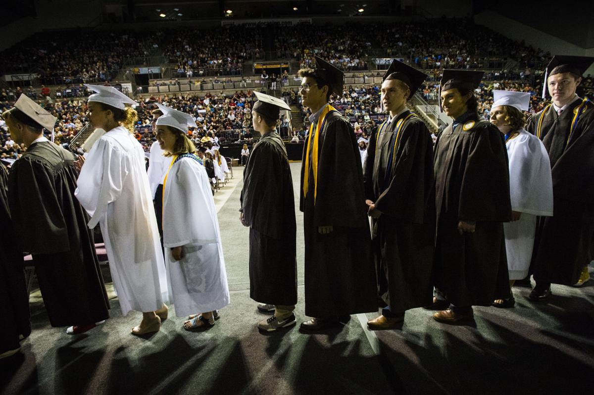 Highlights from the Palmer Class of 2017 graduation Tuesday, May 23, 2017, at the Boardmoor World Arena in Colorado Springs. (The Gazette, Christian Murdock)